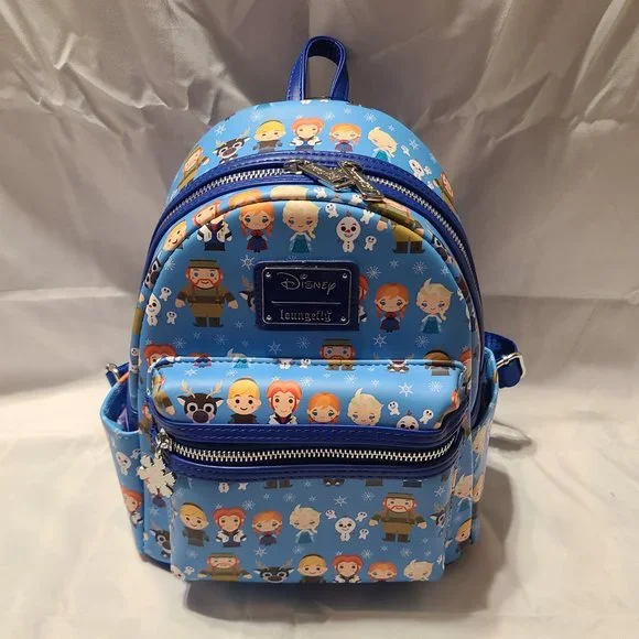 Disney Loungefly Frozen Chibi Characters All over Print Mini Backpack - NWT s-l400.jpg main image 3